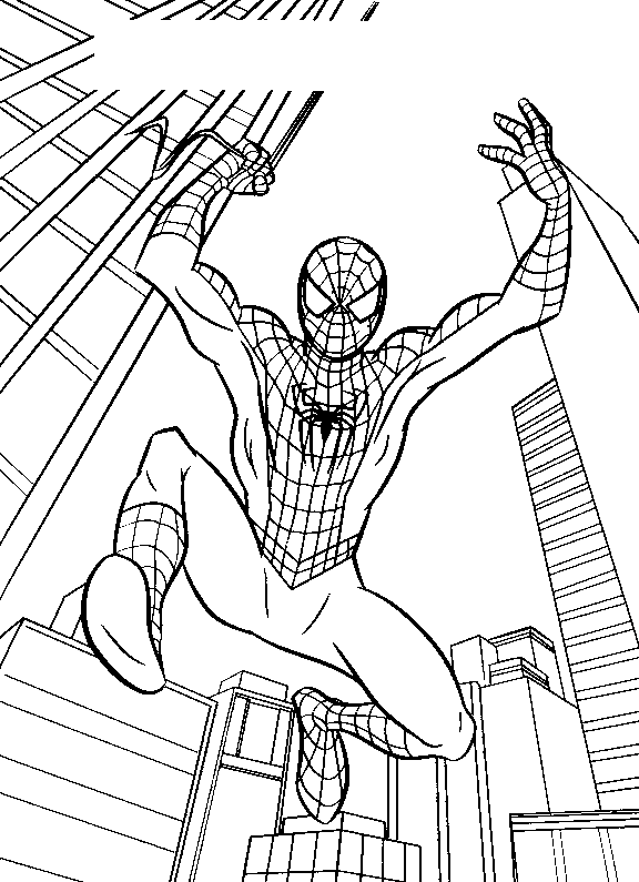 Print Spiderman 3 kleurplaat